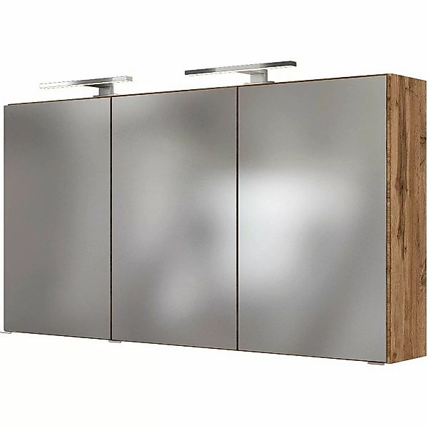 Held Möbel 3D-Spiegelschrank Bari 120 cm Wotaneiche günstig online kaufen