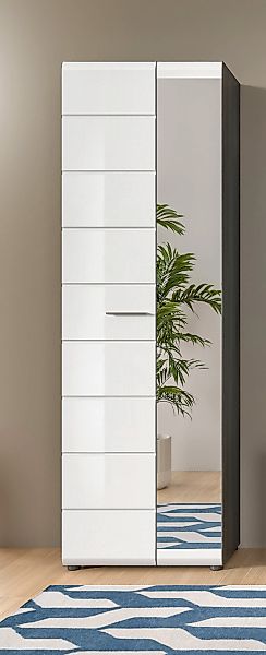 Home affaire Garderobenschrank "Rumba, Höhe 192 cm, 1 Hochglanz Tür, 1 Spie günstig online kaufen