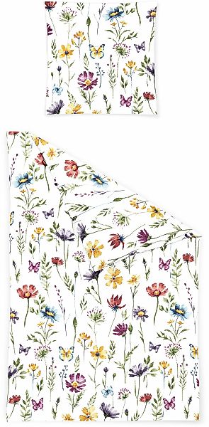 BIERBAUM Bettwäsche "4108" 2 Stk. tlg. Seersucker, 100 % Baumwolle, pflegel günstig online kaufen