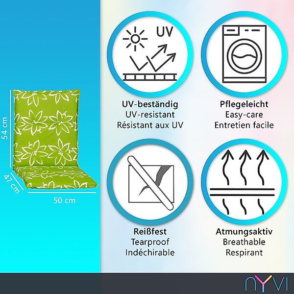 NYVI Sitzauflage Niedriglehner Auflage Barcelona Gartenstuhlauflagen günstig online kaufen