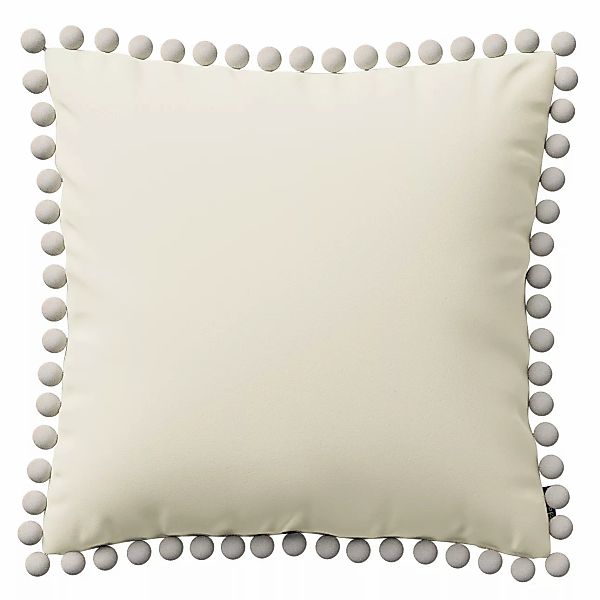 Kissenhülle Wera mit Bommeln, creme, 45 x 45 cm, Crema (144-63) günstig online kaufen