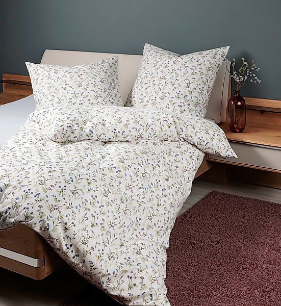 Janine Bettwäsche "Noru" 2 Stk. in Gr. 135x200, 100% Baumwolle, Blumen-Desi günstig online kaufen