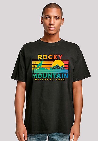 F4NT4STIC T-Shirt "US National Parks Rocky Mountain Sunset", Premium Qualit günstig online kaufen