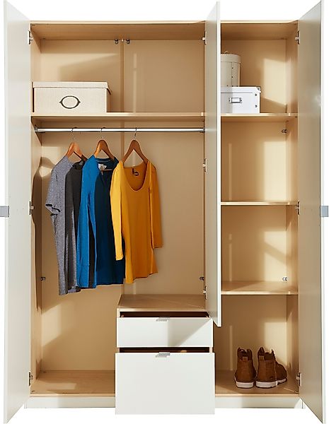 priess Kleiderschrank mit gerundeten Elementen auf den Außentüren günstig online kaufen