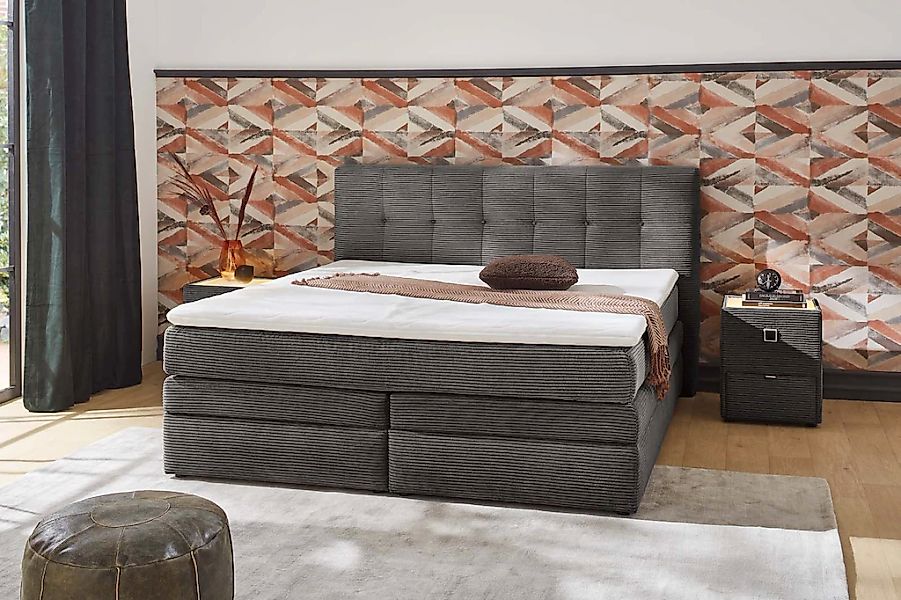 Jockenhöfer Gruppe Boxspringbett "Amy" mit Bettkasten und Kaltschaum-Topper günstig online kaufen