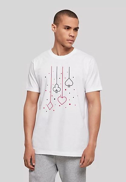 F4NT4STIC T-Shirt Herz Karo Kreuz Pik Print günstig online kaufen