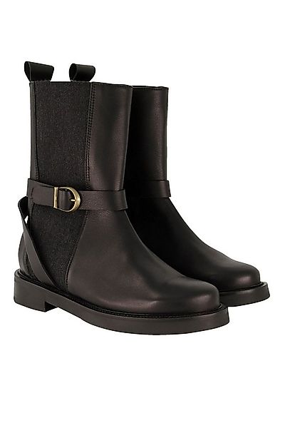 Ulla Popken Leder-Stiefeletten Elastikeinsatz Wechselfußbett Stiefel günstig online kaufen