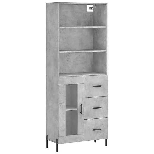 vidaXL Highboard Betongrau 69,5x34x180 cm Holzwerkstoff 3189521 günstig online kaufen
