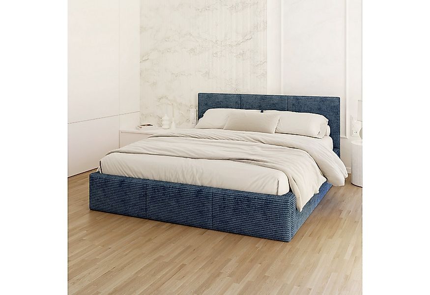 FDM Polsterbett AMBER modern mit Bettkasten MADE IN EU - mit Cord Bezug (ve günstig online kaufen