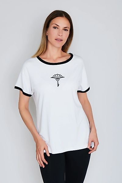 JOOP Pyjamaoberteil "Move" Kurzarm, atmungsaktiv, Cornflower-Print günstig online kaufen