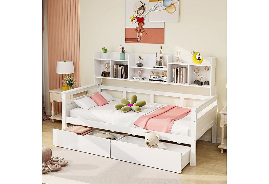 Flieks Daybett, Schlafsofa Kinderbett Einzelbett 90x200cm mit 2 Schubladen günstig online kaufen