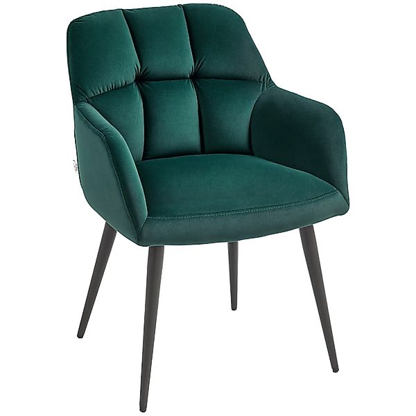 HOMCOM Sessel mit Samtoptik Samt Stahl  58,5L x 59B x 78,5H cm günstig online kaufen