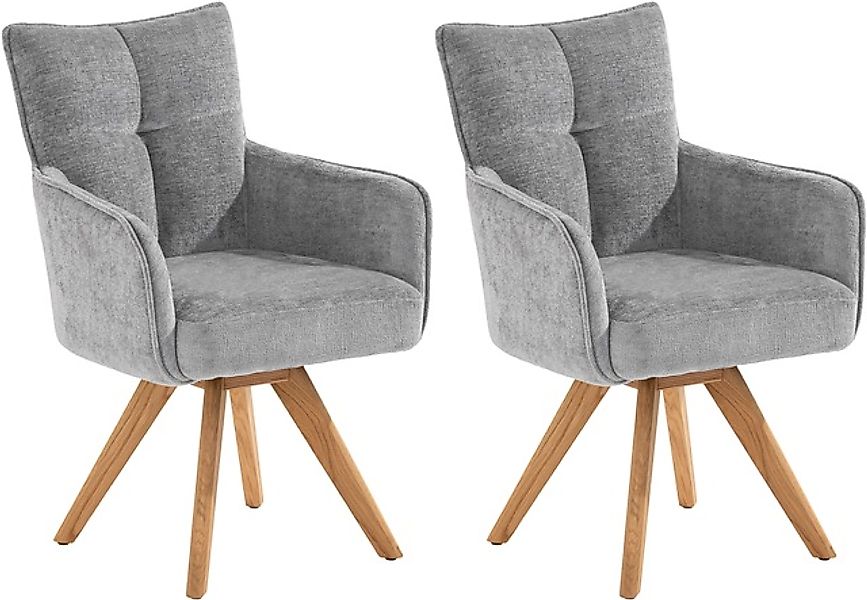 set one by Musterring Armlehnstuhl »Tucson«, (Set), Chenille, 2er-Set, dreh günstig online kaufen