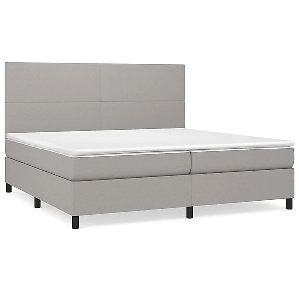 vidaXL Boxspringbett mit Matratze Hellgrau 200x200 cm Stoff1373229 günstig online kaufen
