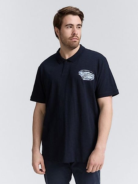 TOM TAILOR PLUS Poloshirt Plus Size - Poloshirt aus Baumwolle mit Print günstig online kaufen
