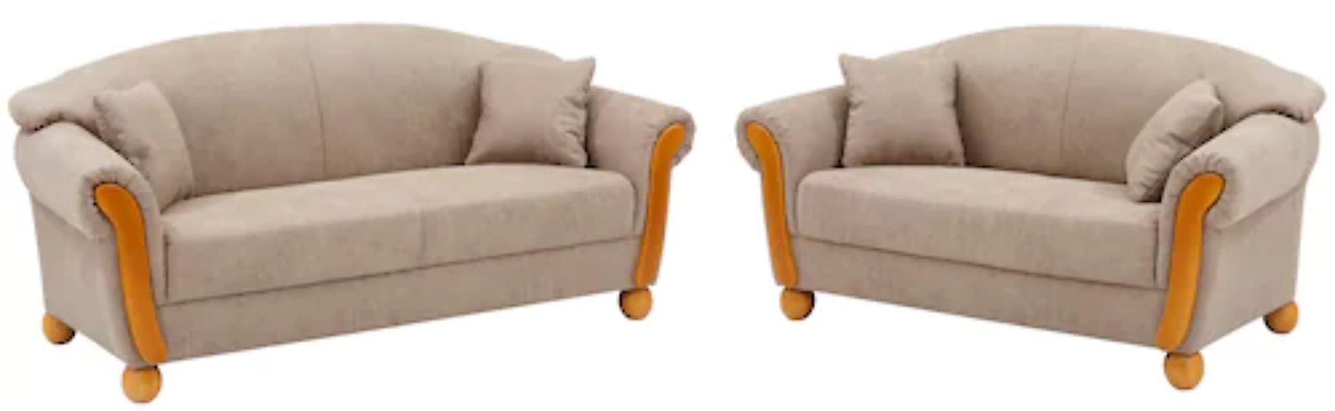 Home affaire Sofa-Set "Milano" 2-teilig, bestehend aus 2-Sitzer und 3-Sitze günstig online kaufen