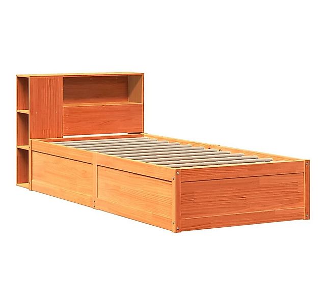 vidaXL Bett Massivholzbett ohne Matratze Wachsbraun 75x190 cm Kiefernholz günstig online kaufen