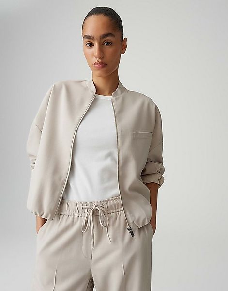 OPUS Jackenblazer Jamassi mit gerafftem Ballon-Saum schräge Paspeltaschen, günstig online kaufen