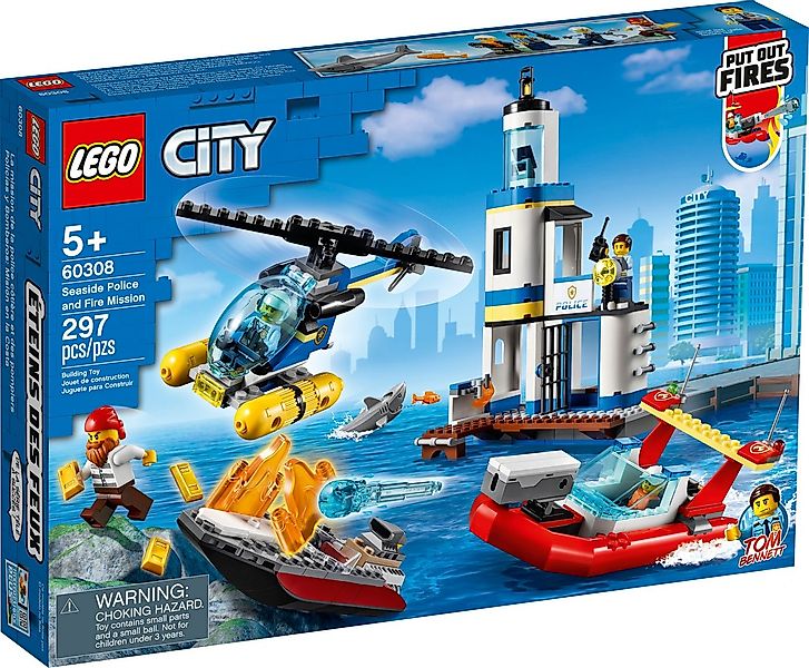 LEGO® LEGO® City 60308 Polizei und Feuerwehr im Küsteneinsatz Konstruktions günstig online kaufen