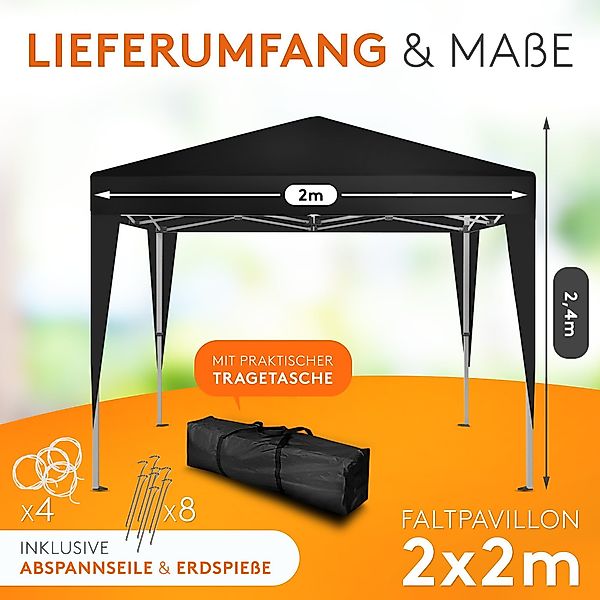 Kronenburg Partyzelt Faltpavillon 2x2 m wasserdicht günstig online kaufen