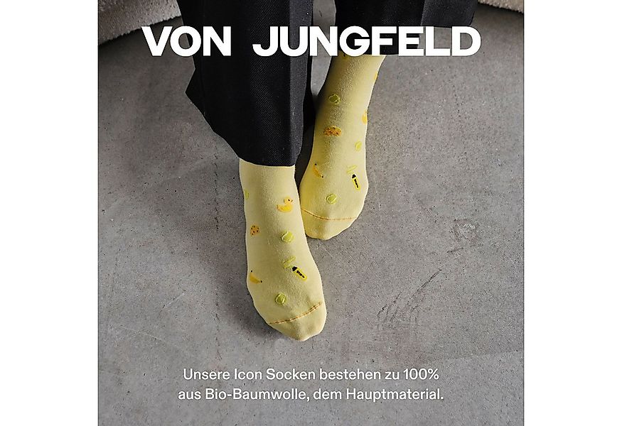 von Jungfeld Socken Signature Icons SET Baumwoll-Mischung 35-46 Unisex (6-P günstig online kaufen