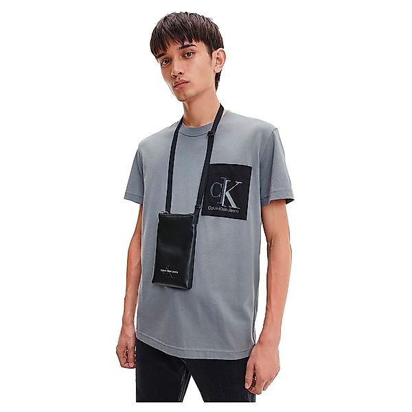 Calvin Klein Jeans Spliced Pocket Kurzärmeliges T-shirt M Fossil Grey günstig online kaufen