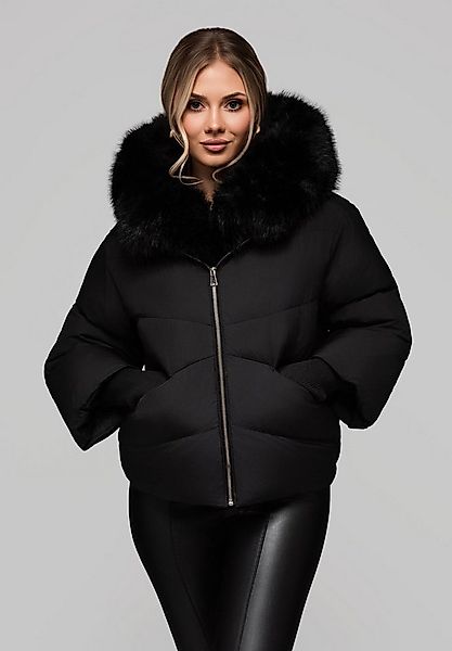 OMBRE Winterjacke Steppjacke mit Kapuze und Kunstfell günstig online kaufen