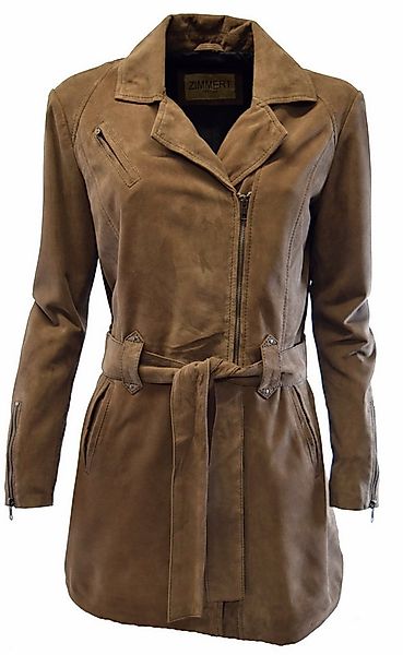 Zimmert Leather Ledermantel UNA weiches Wildleder, Velourleder Cognac, Brau günstig online kaufen