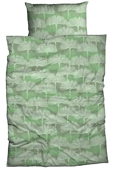 CASATEX Bettwäsche "Ginkgo" 2 Stk. zarte Ginkgo Blätter, elegantes Design günstig online kaufen