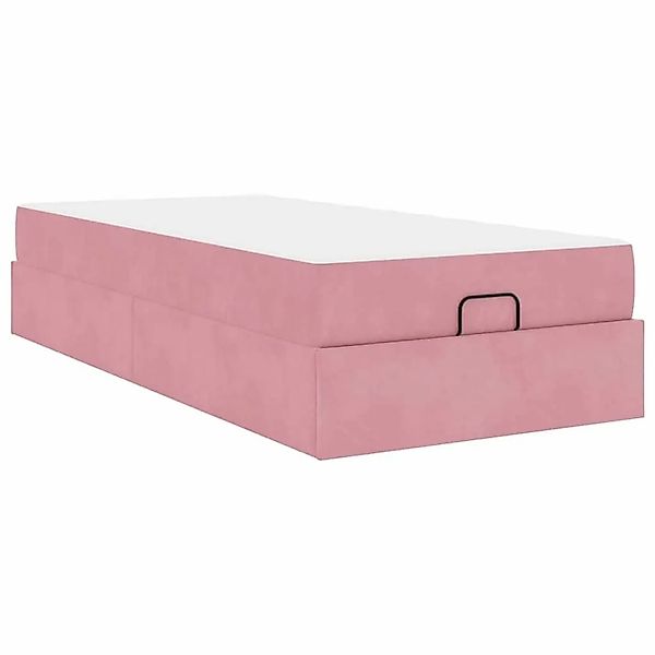 vidaXL Bettgestell mit Matratze mit Stauraum Rosa 80 x 200 cm Samt 3399527 günstig online kaufen