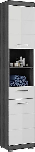 welltime Hochschrank SIENA, Breite 37cm, 2 Tür, 1 Schubkasten, 2 offene Fäc günstig online kaufen