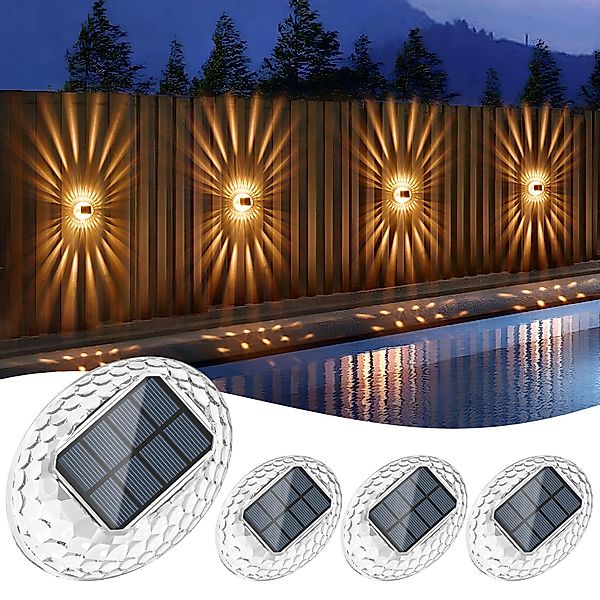 Elegear LED Solarleuchte 4/8Pack Solar Wandleuchte günstig online kaufen