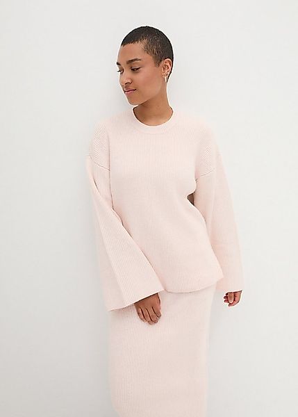 bonprix Strickpullover aus Polyester, mit Stehkragen, Oversize-Passform, fe günstig online kaufen