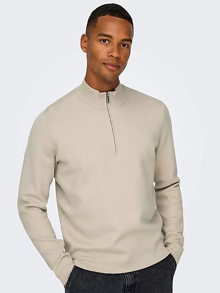 ONLY & SONS Troyer ONSCOOPER REG 12 HALF ZIP HIGH NECK KNIT günstig online kaufen