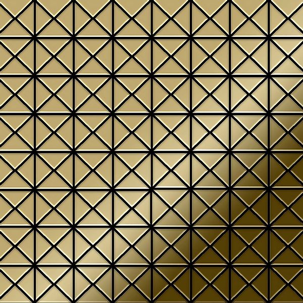 ALLOY Mosaik Fliese Massiv Metall Titan Hochglänzend Gold 1,6mm Stark Deco- günstig online kaufen