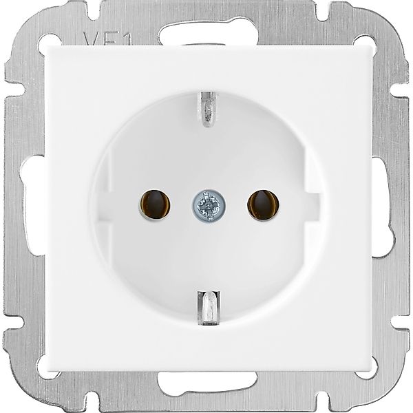 Elektromaterial Steckdose Finnja Weiß - Matt günstig online kaufen