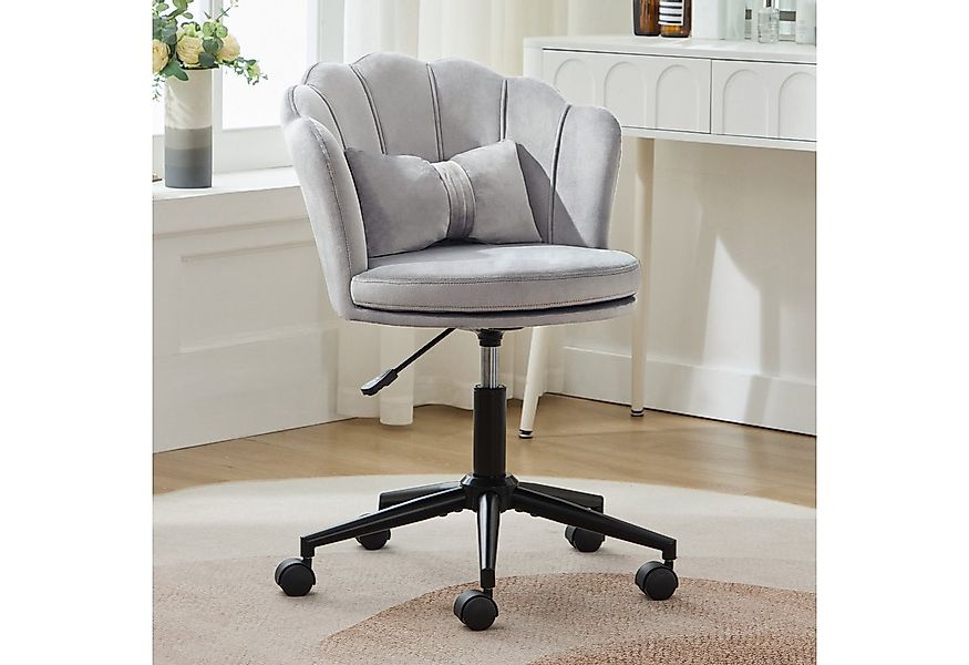 Flieks Drehstuhl mit Rollen Bürostuhl höhenverstellbar (mit schmetterlingsf günstig online kaufen