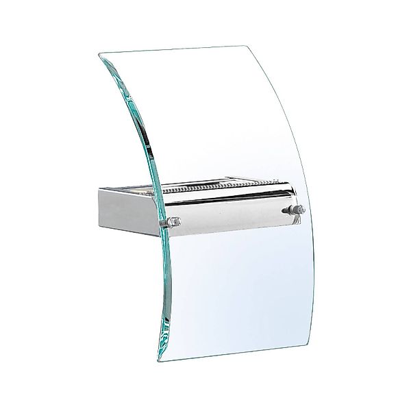 LED-Wandleuchte Corridor, chrom/klar, Glas, 29 cm hoch günstig online kaufen