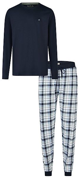 Phil & Co. Schlafanzug Herren Pyjama langarm (2 tlg) Baumwolle günstig online kaufen