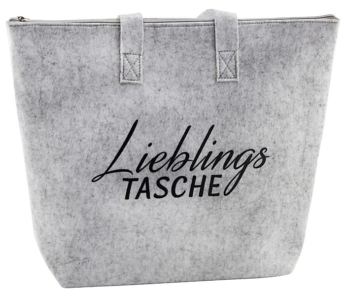 MF Shopper Filz Tasche hellgrau mit günstig online kaufen
