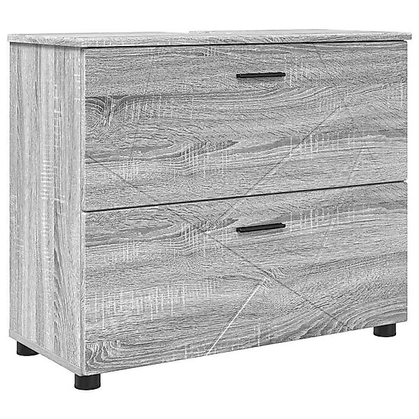 vidaXL Badezimmerschrank mit Speicher Graues Sonoma 76,5 x 35 x 64 cm 88330 günstig online kaufen