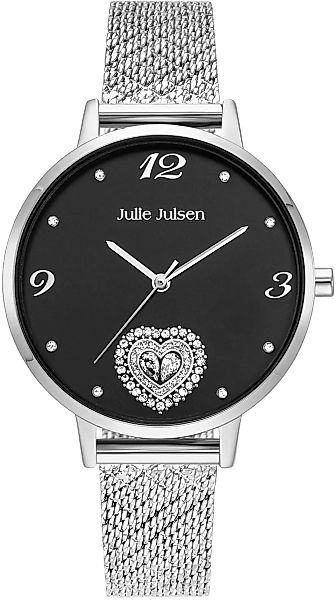 Julie Julsen Quarzuhr "Julie Julsen Heart Drop Silver Black, JJW2105SME", H günstig online kaufen