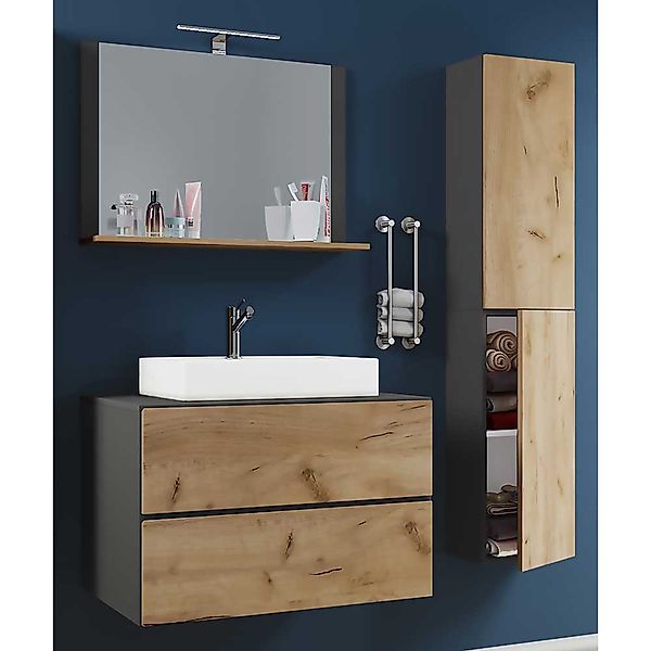 Badmöbelkomplettset inklusive Becken in modernem Design die Wandmontage (dr günstig online kaufen