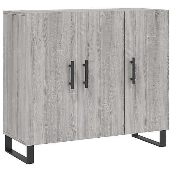 vidaXL Sideboard Grau Sonoma 90x34x80 cm Holzwerkstoff 828138 günstig online kaufen