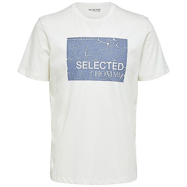 Selected Regular Dani Kurzarm O Hals T-shirt M Egret / Print China Blue Log günstig online kaufen