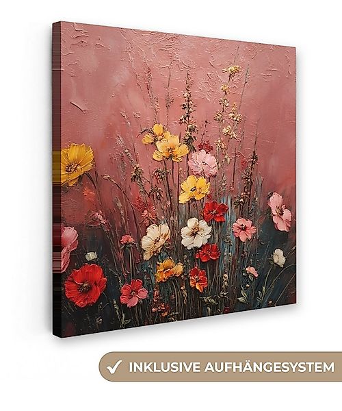 OneMillionCanvasses® Leinwandbild Blumenstrauß - Feine Details - Rosa, Foto günstig online kaufen