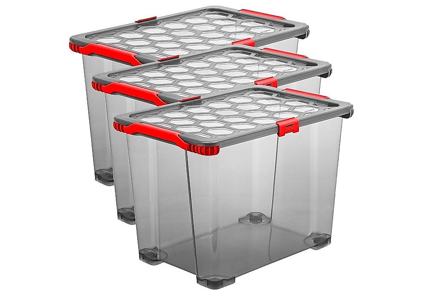 ROTHO Aufbewahrungsbox 3er-Set Evo Total Protection 65l Kiste mit Deckel un günstig online kaufen