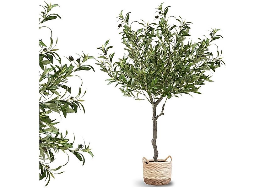 Künstliche Zimmerpflanze Künstlicher Olivenbaum Olivenbaum, tectake, Höhe 1 günstig online kaufen