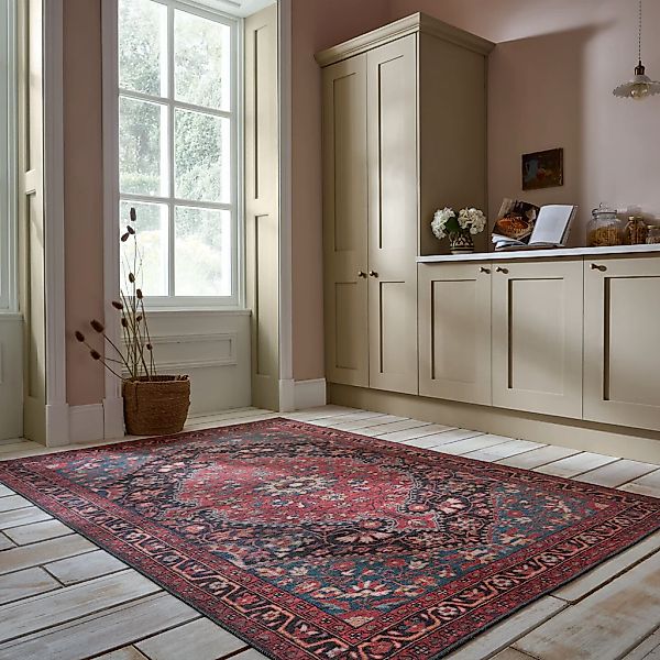 FLAIR RUGS Teppich "Medallion" rechteckig 4 mm Höhe Waschbar Traditioneller günstig online kaufen