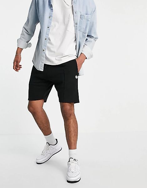 Le Breve – Shorts in Schwarz aus Jersey mit Nahtdetail günstig online kaufen